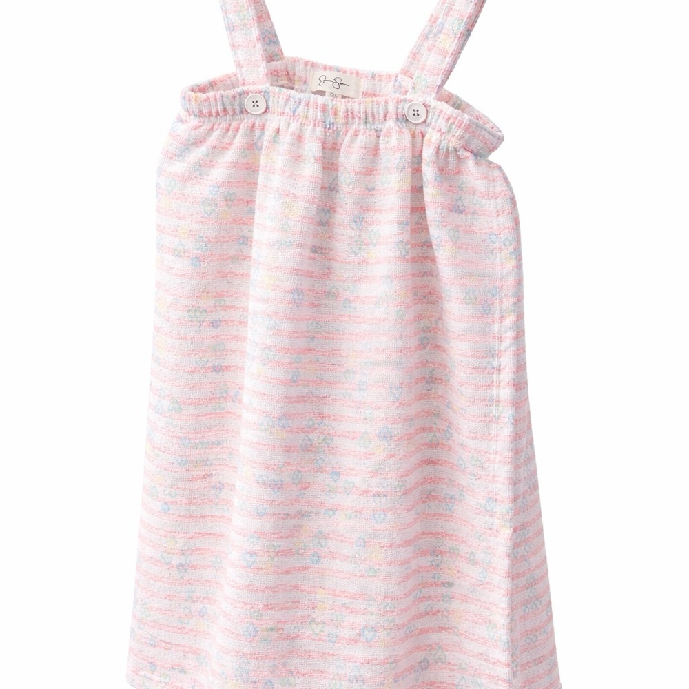 Jessica Simpson pink Terry robe towel wrap youth small